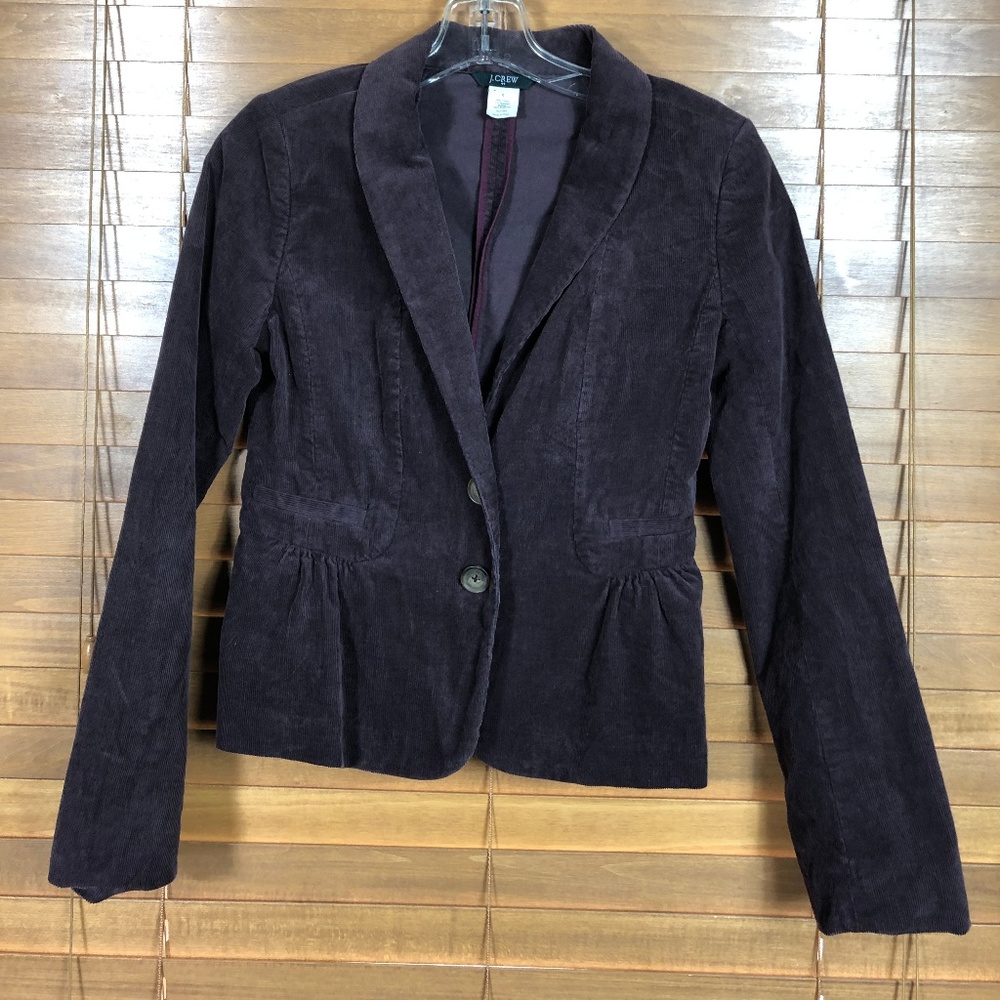 J. Crew Peplum Stretch Corduroy Blazer Jacket